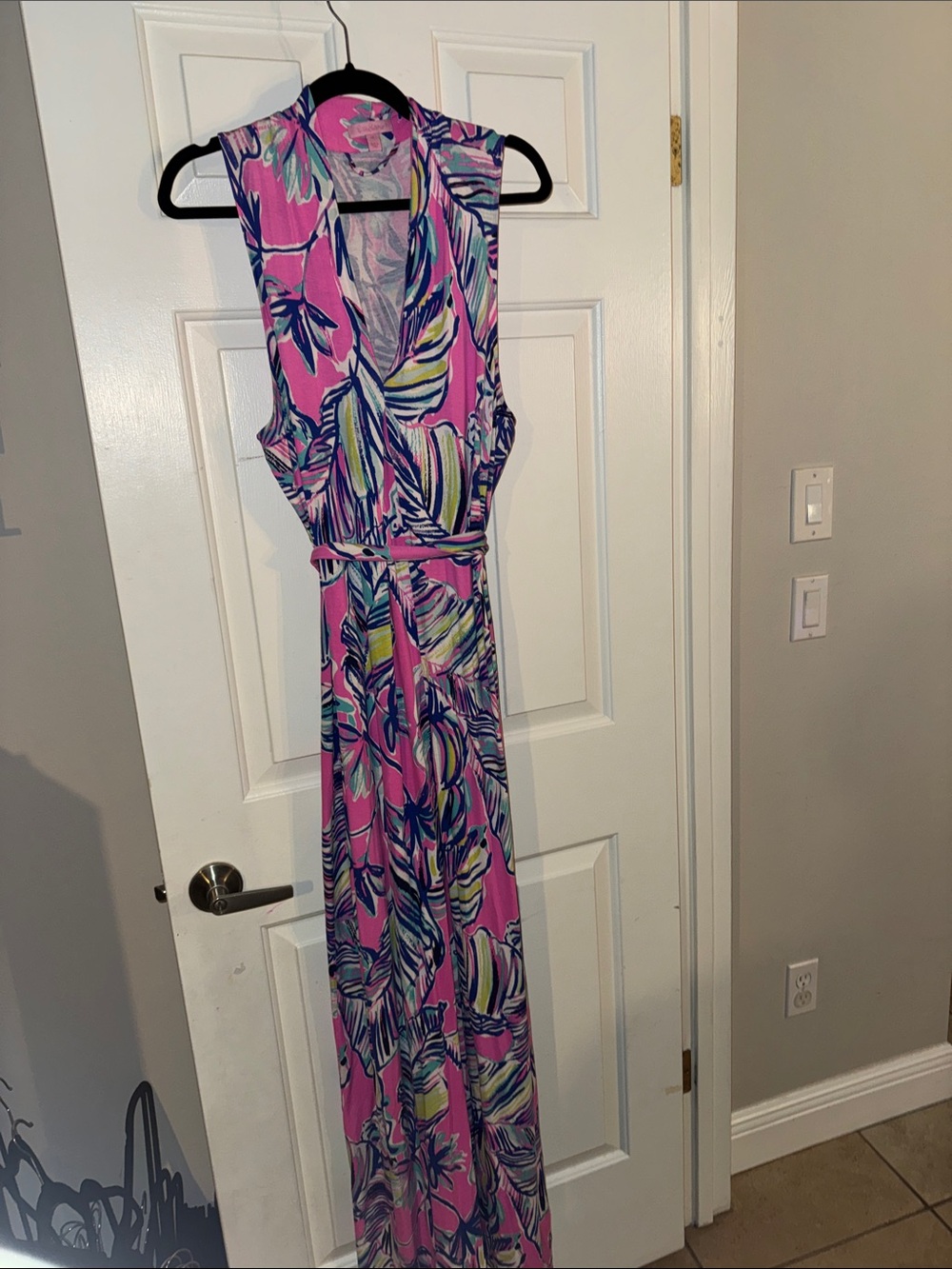 Lilly Pulitzer Pink Tropical Maxi Dress